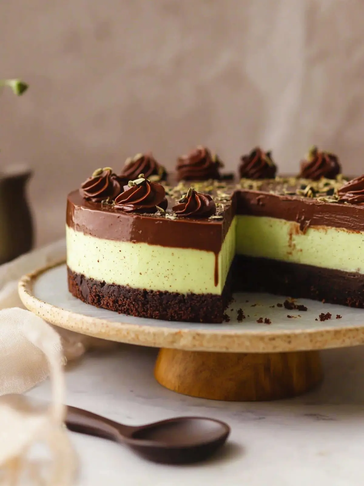 No Bake Dubai Chocolate Cheesecake