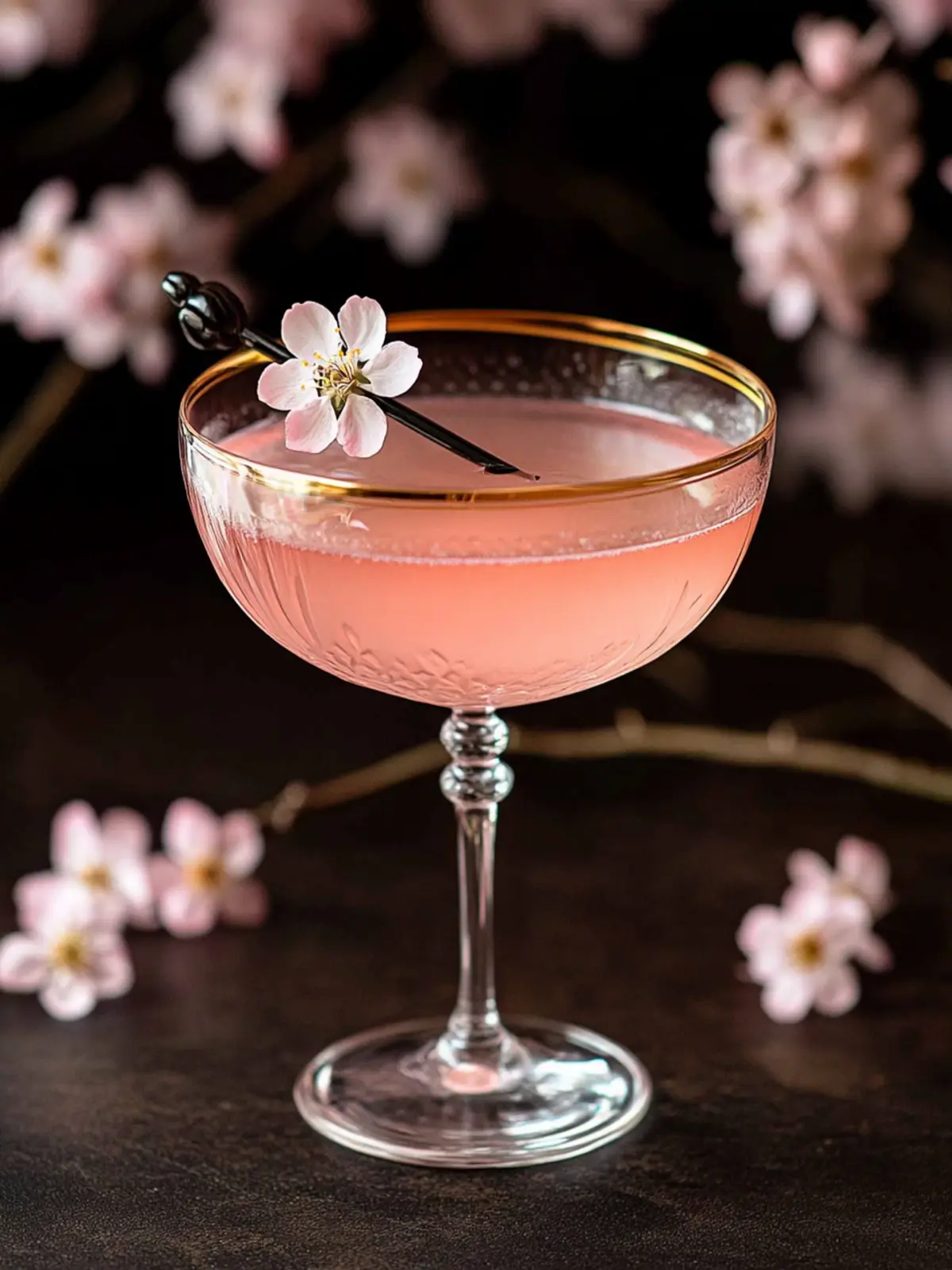 The Pink Cherry Blossom Maraschino Liqueur Cocktail