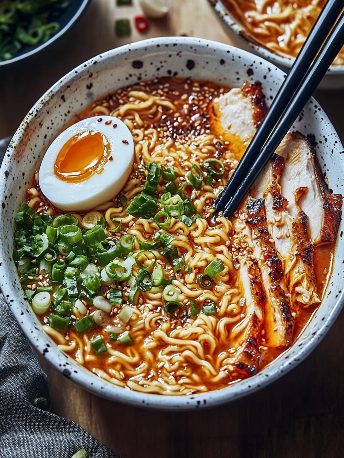 Spice Up Dinner with Fiery Chicken Ramen Garlic Delight