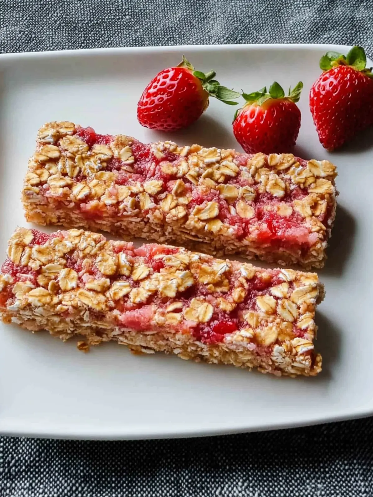 Strawberry Oatmeal Breakfast Bars