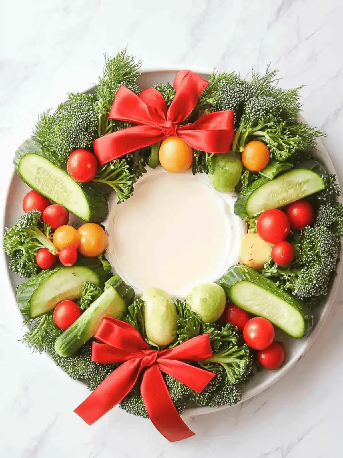 Festive Christmas Veggie Wreath: A Healthy Holiday Treat 4 Christmas Veggie Wreath