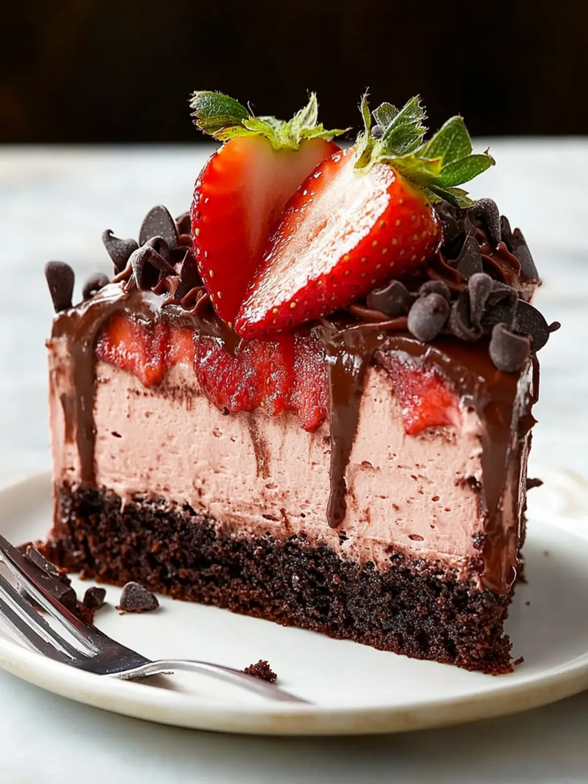 Decadent Strawberry Chocolate Mousse Cake for Celebrations 4 Strawberry Chocolate Mousse Cake