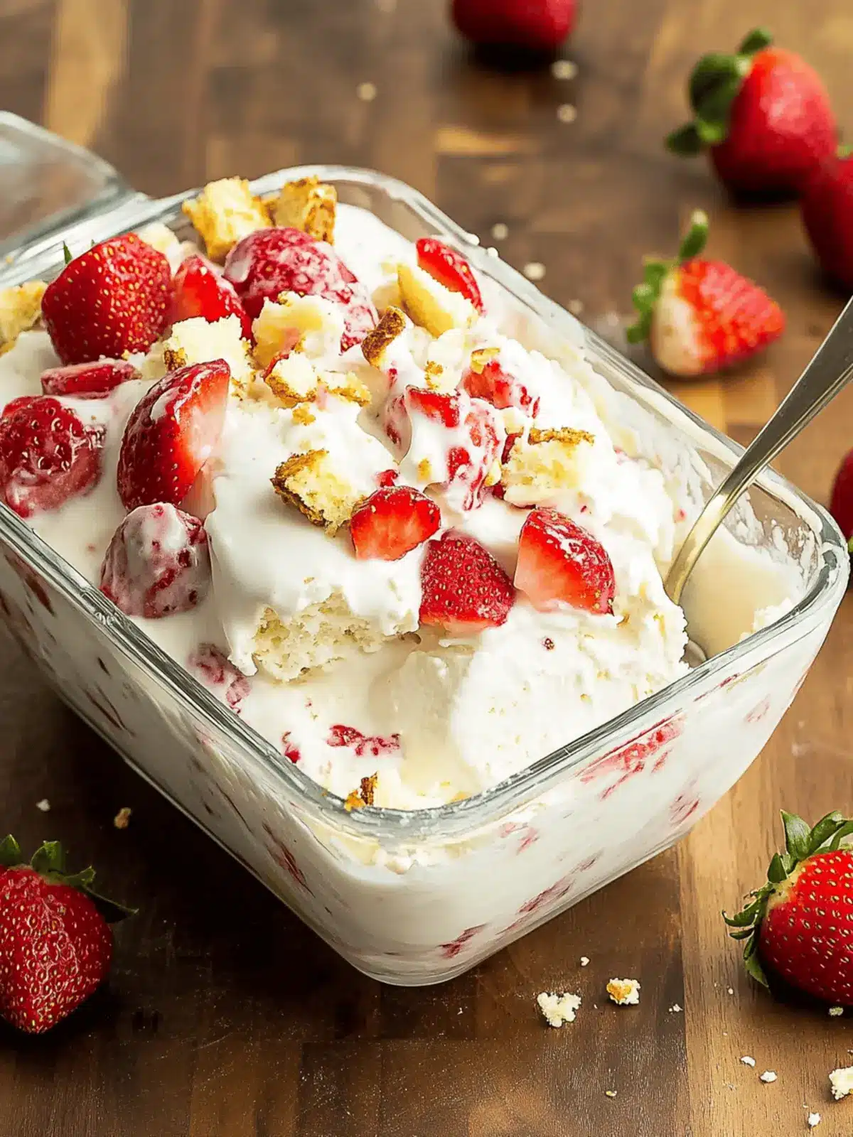 Creamy Strawberry Shortcake No-Churn Ice Cream Made Easy 3 Strawberry Shortcake No-Churn Ice Cream