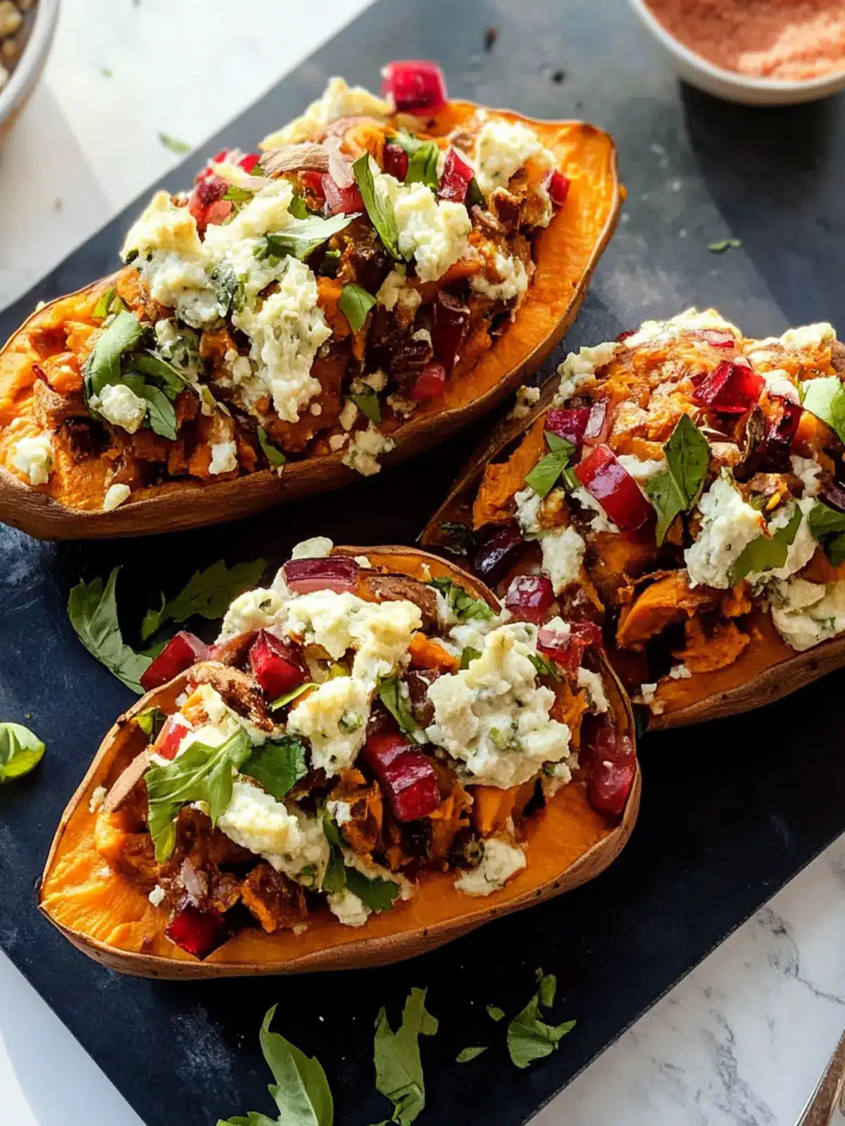 Leftover Stuffed Sweet Potatoes