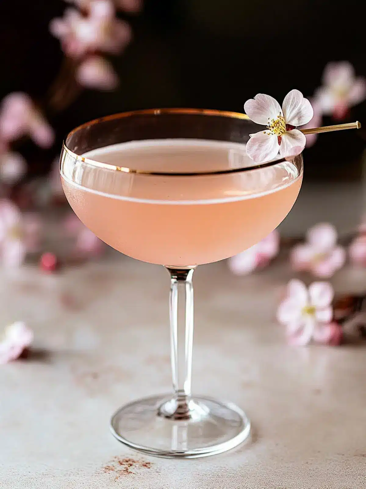 The Pink Cherry Blossom Maraschino Liqueur Cocktail