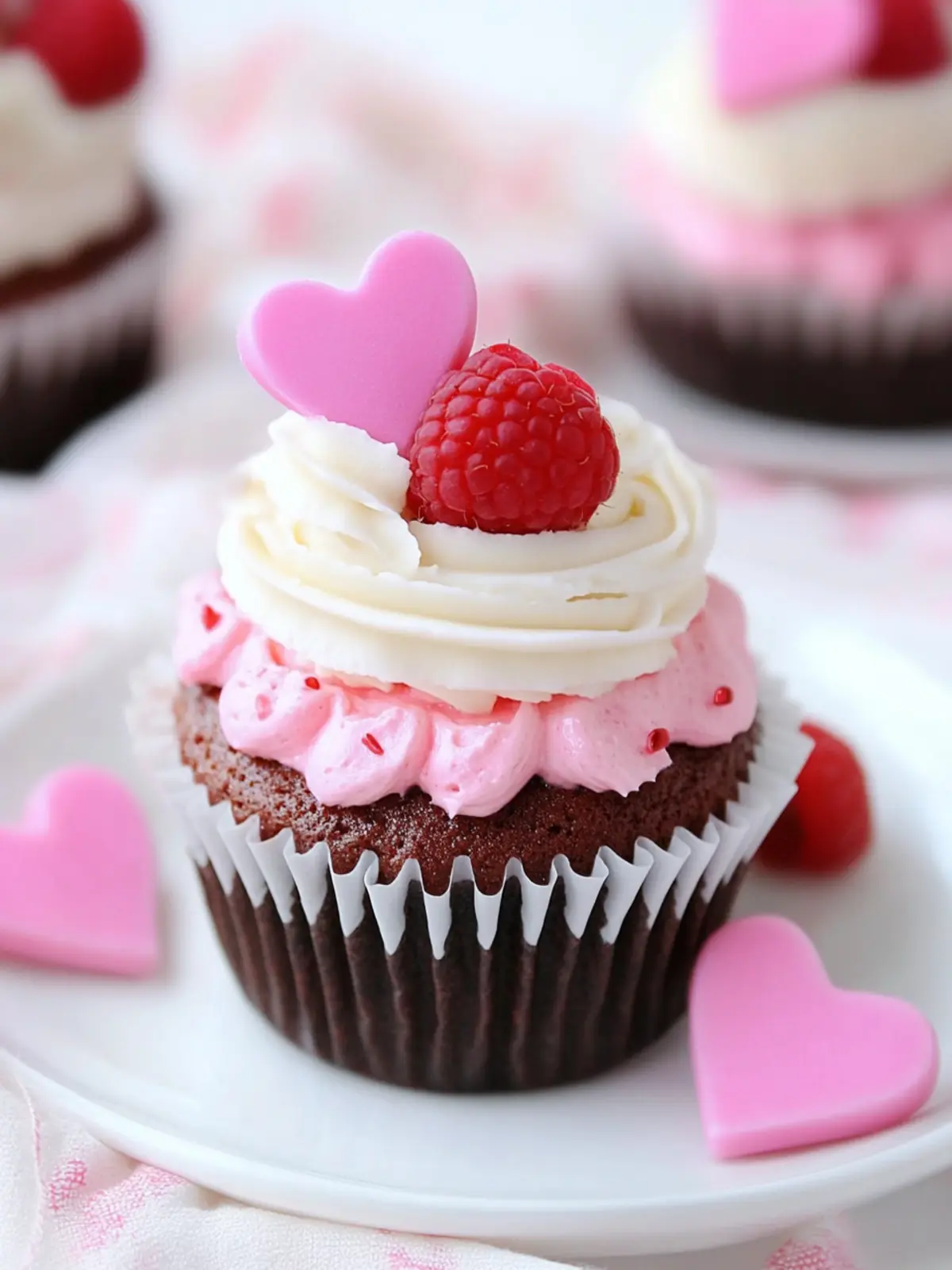Irresistible Valentine Raspberry Cream Filled Cupcakes to Love 3 Valentine Raspberry Cream Filled Cupcake with a Cupcake