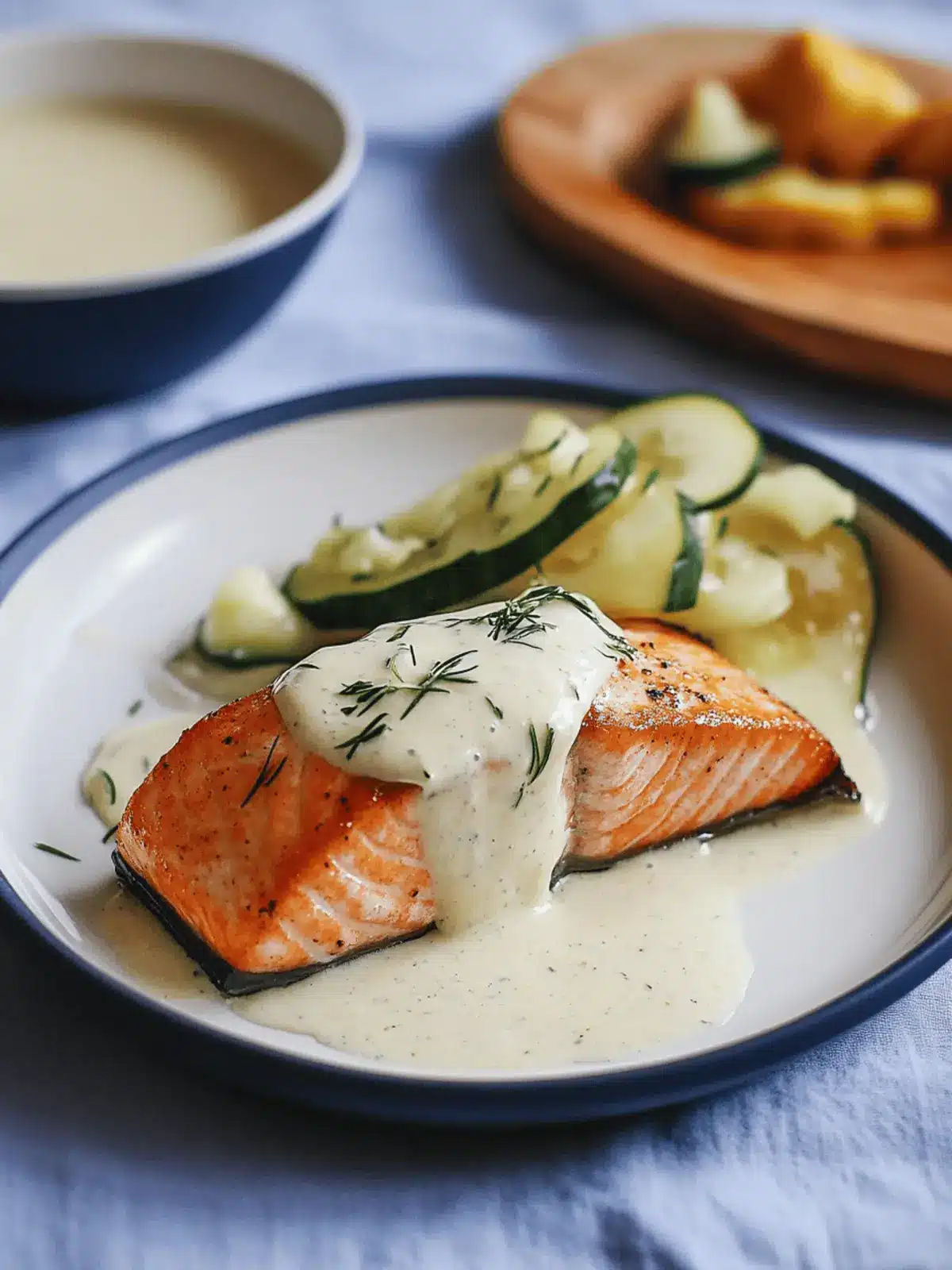 Elevate Your Dinner: Salmon with Norwegian Butter Sauce Bliss 3 Salmon with Norwegian Butter Sauce (Sandefjordsmør)