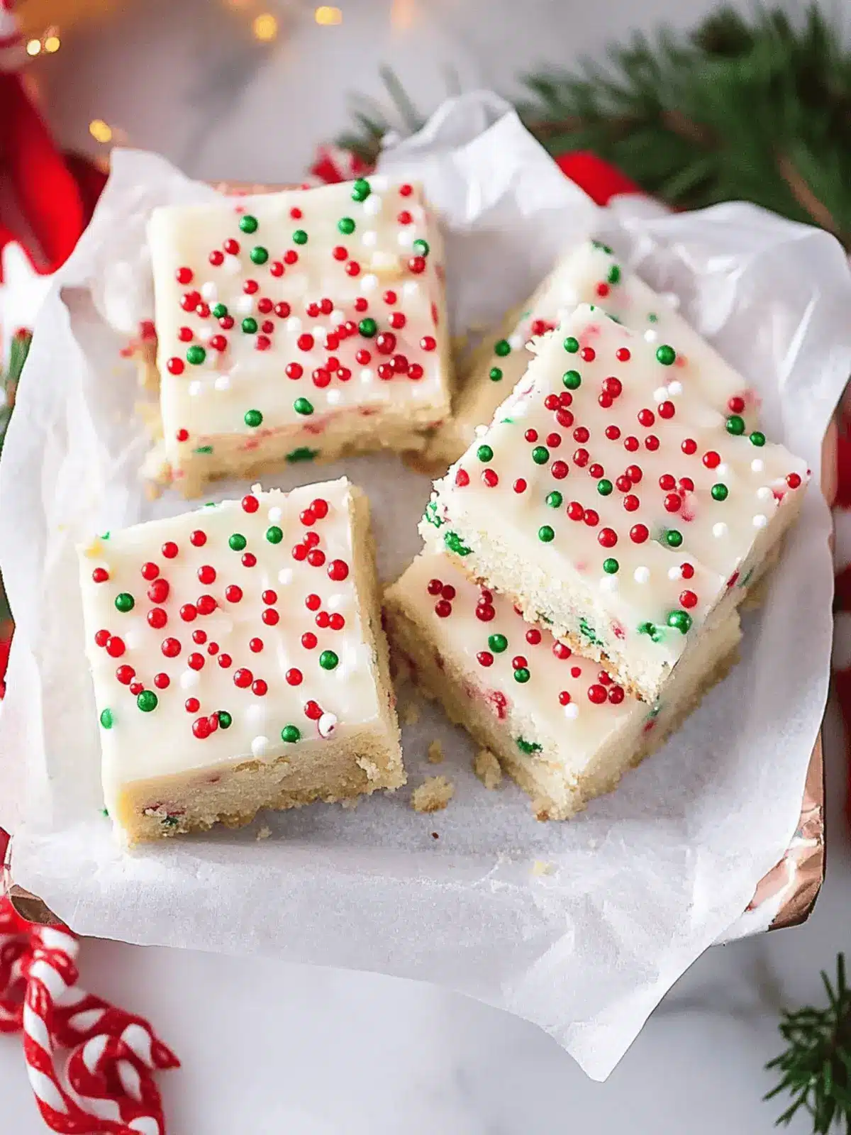 Christmas Sugar Cookie Bars