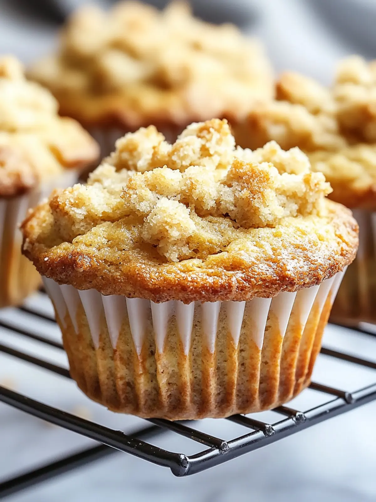Banana Muffins With Crumb Topping