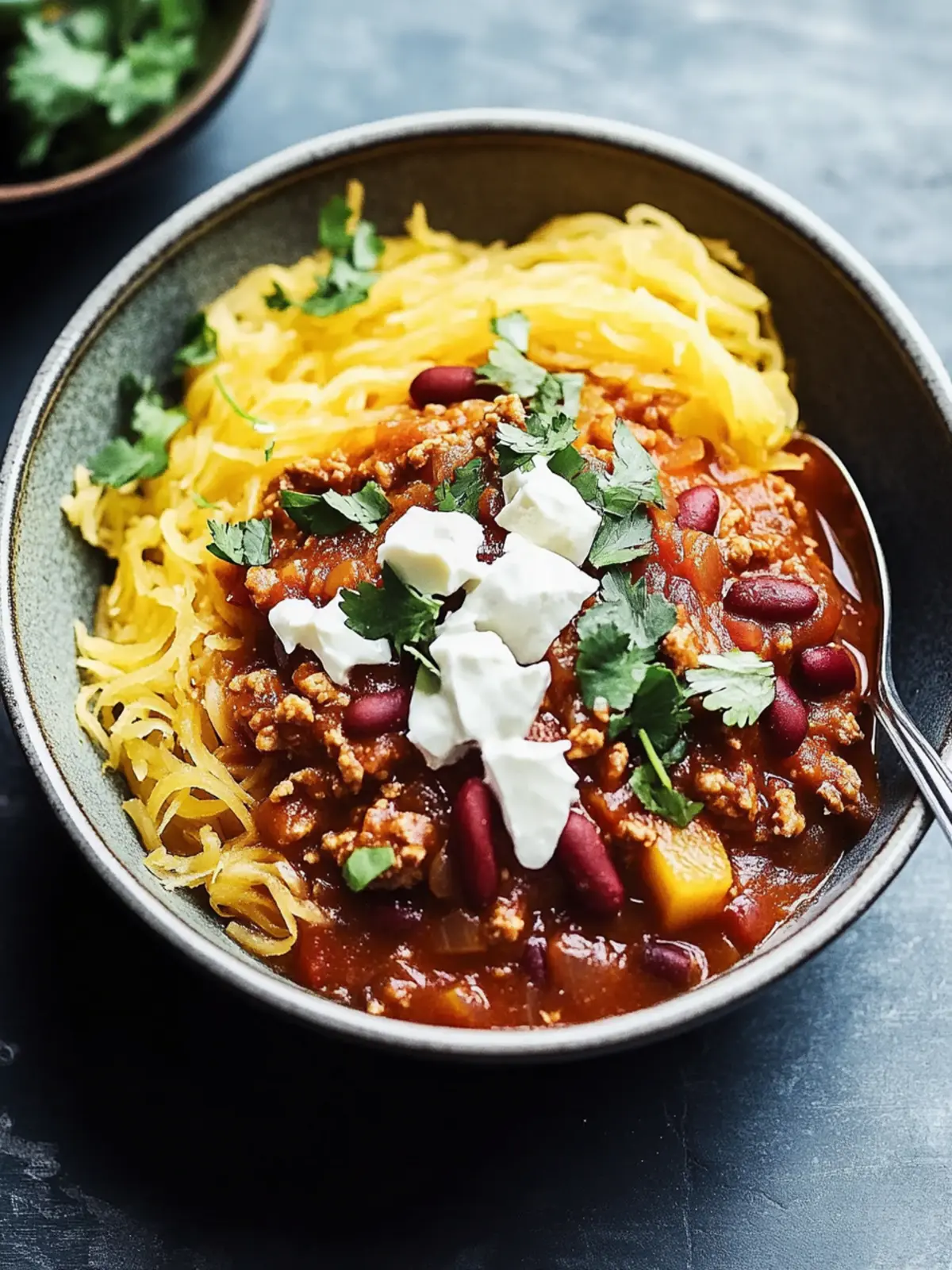 Spiced Turkey Chili with Spaghetti Squash for Cozy Nights