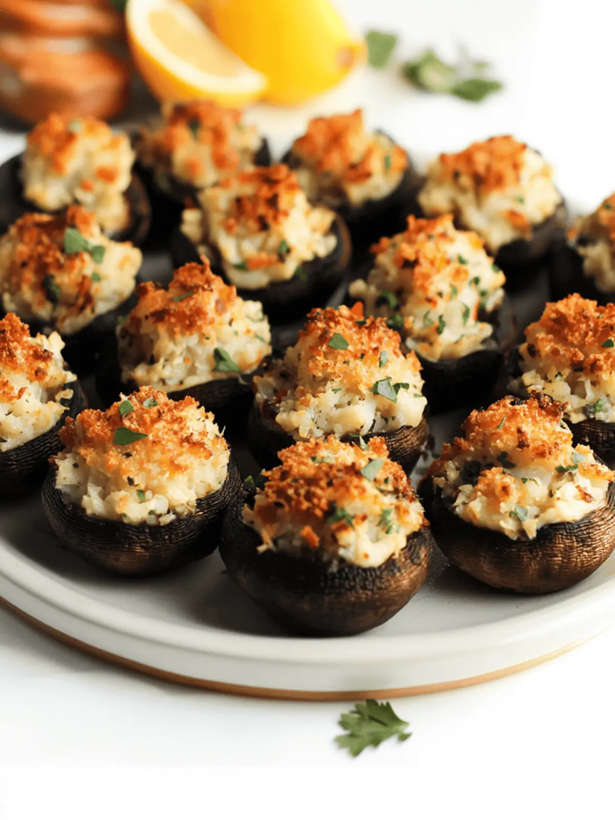 Delicious Stuffed Mushrooms with Crab for Impressive Gatherings 4 Stuffed Mushrooms with Crab