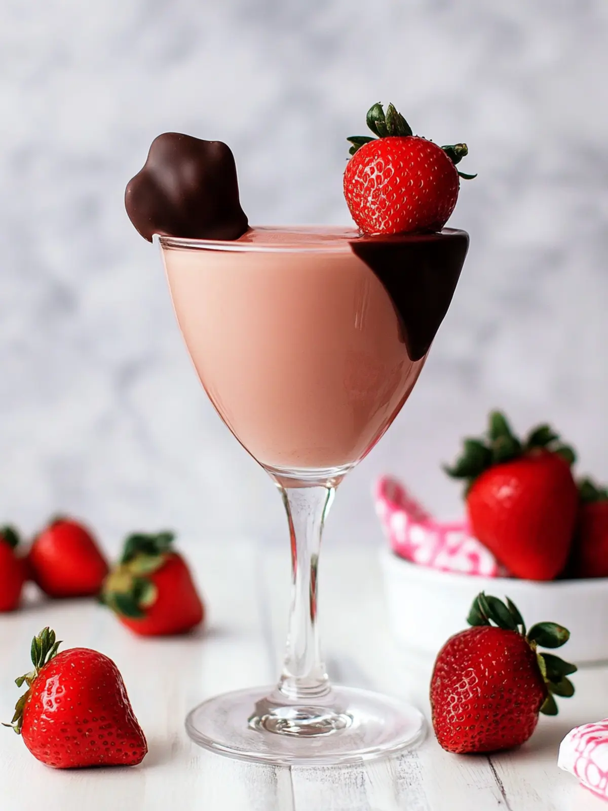Chocolate Covered Strawberry Martini