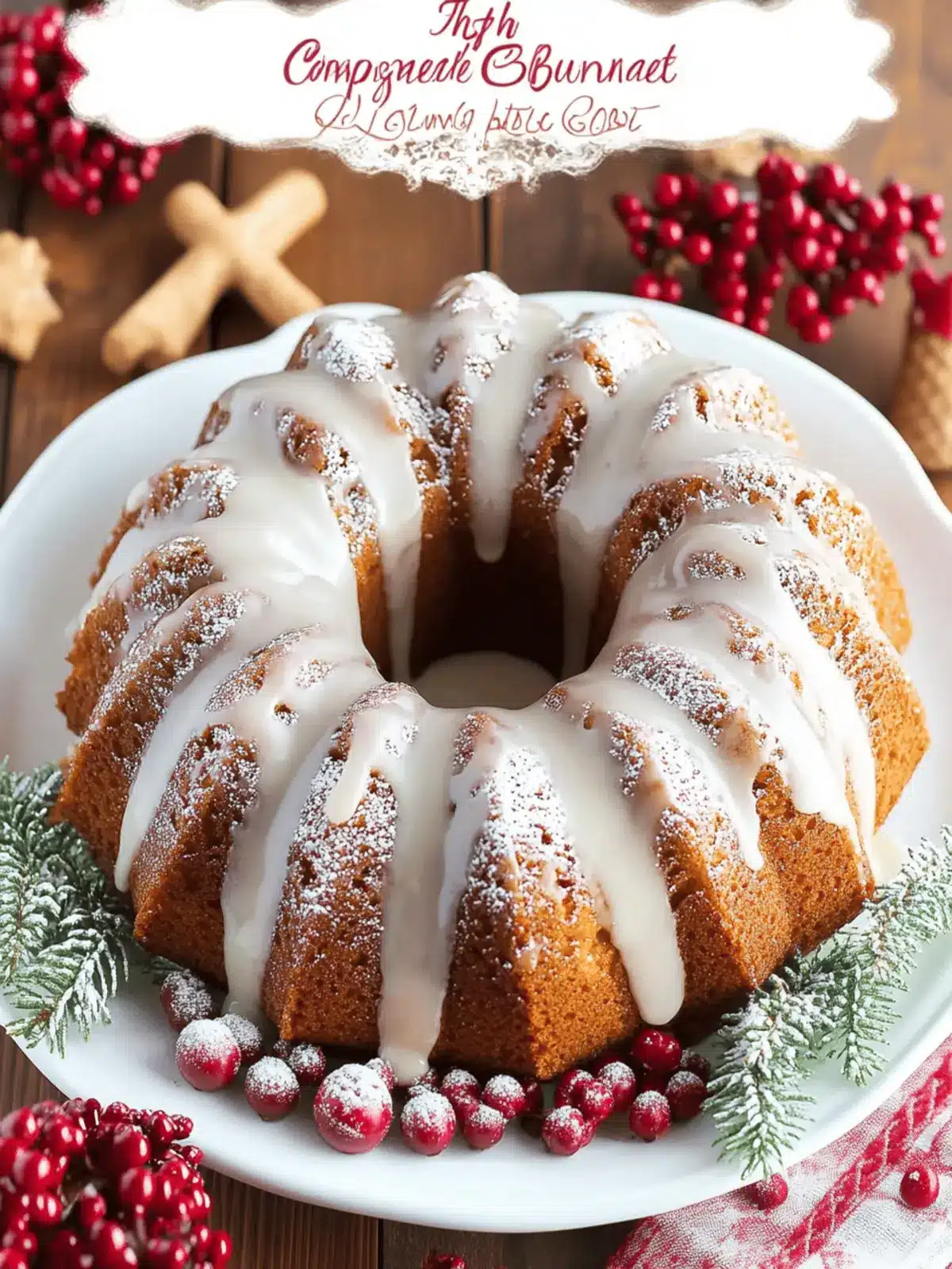 Irresistible Gingerbread Bundt Cake With Vanilla Glaze Delight 2 Gingerbread Bundt Cake With Vanilla Glaze