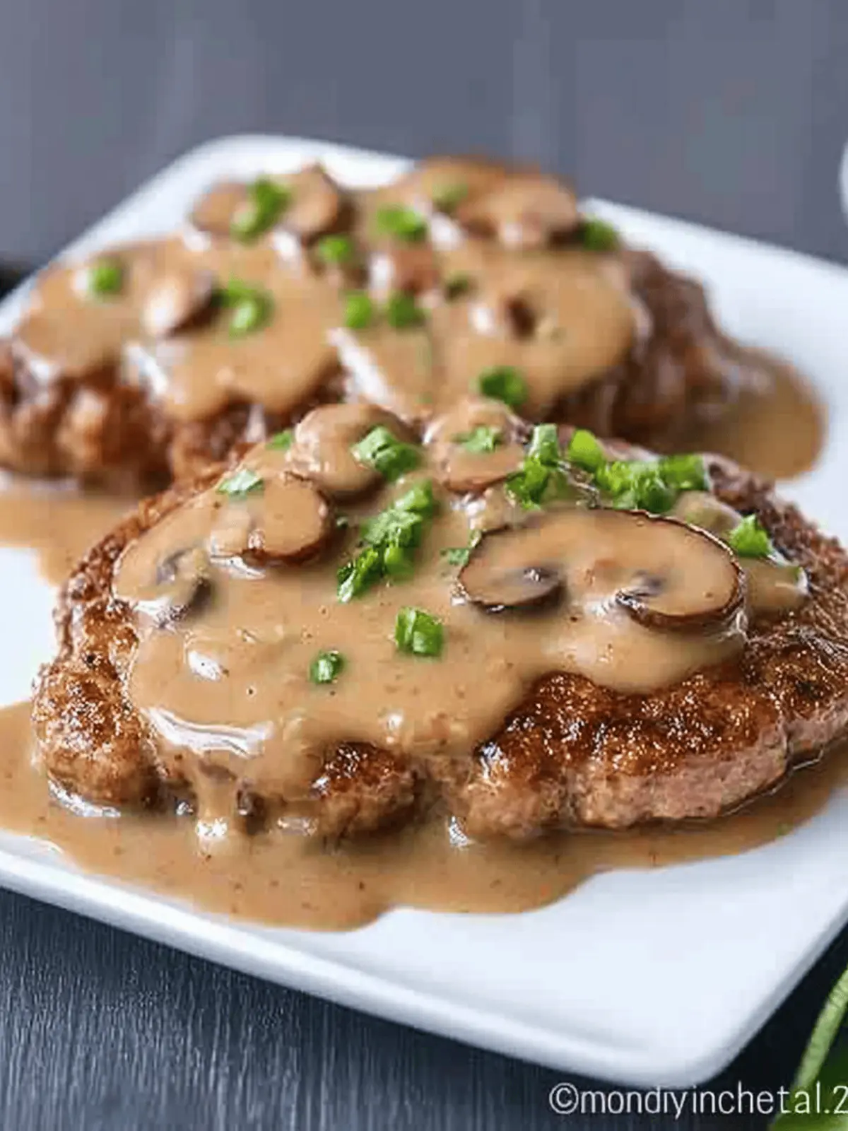 Irresistible Pork Burger Steak with Mushroom Gravy Delight 3 Pork Burger Steak with Mushroom Gravy