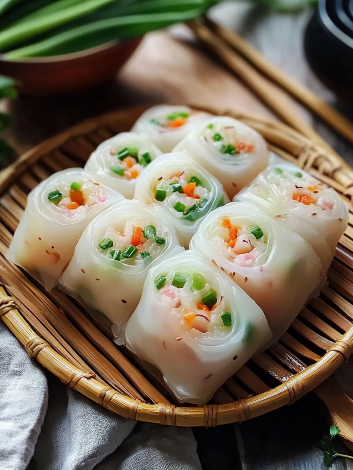 Irresistibly Soft Chinese Flower Rolls with Scallions and Ham