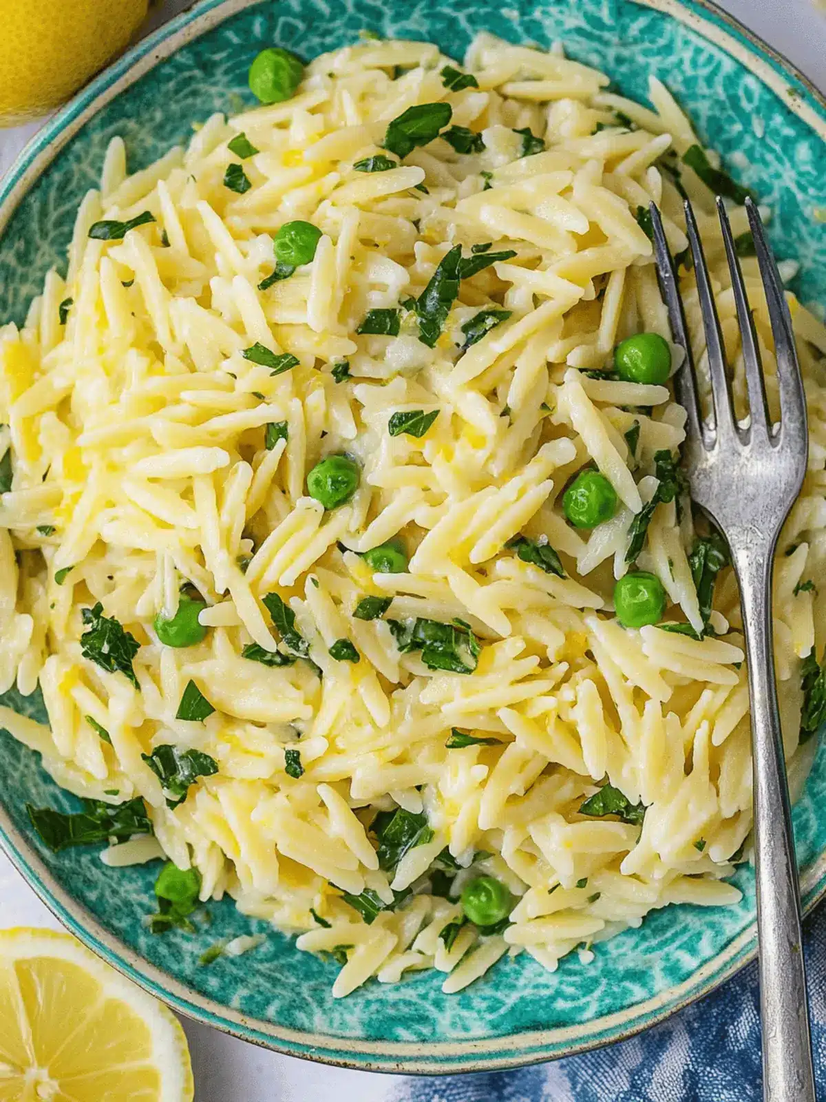 Creamy Lemon Orzo with Spinach: Quick and Zesty Delight 3 Lemon Orzo