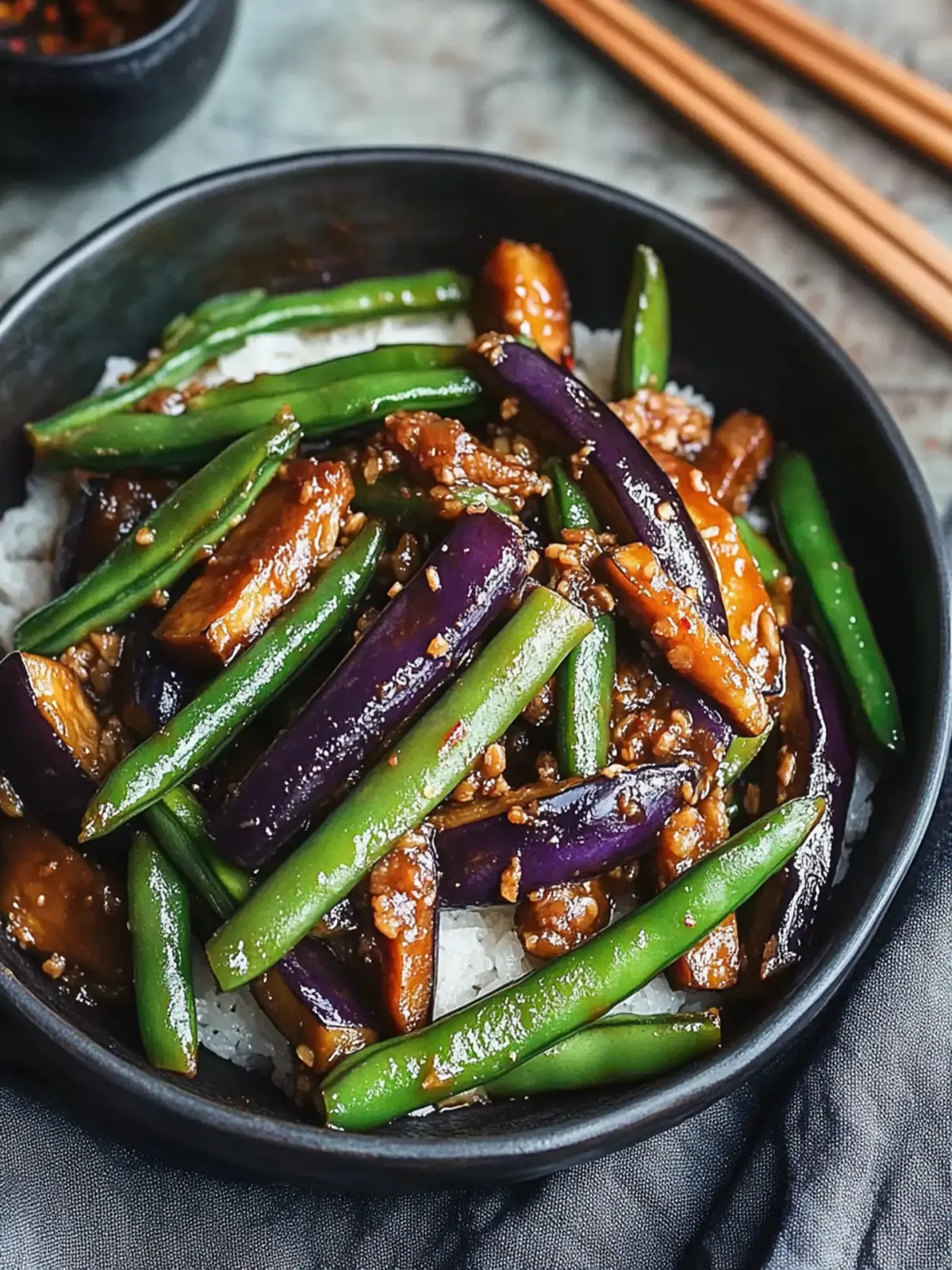 Savor the Flavor: Chinese Stir-Fried Eggplant and Green Beans