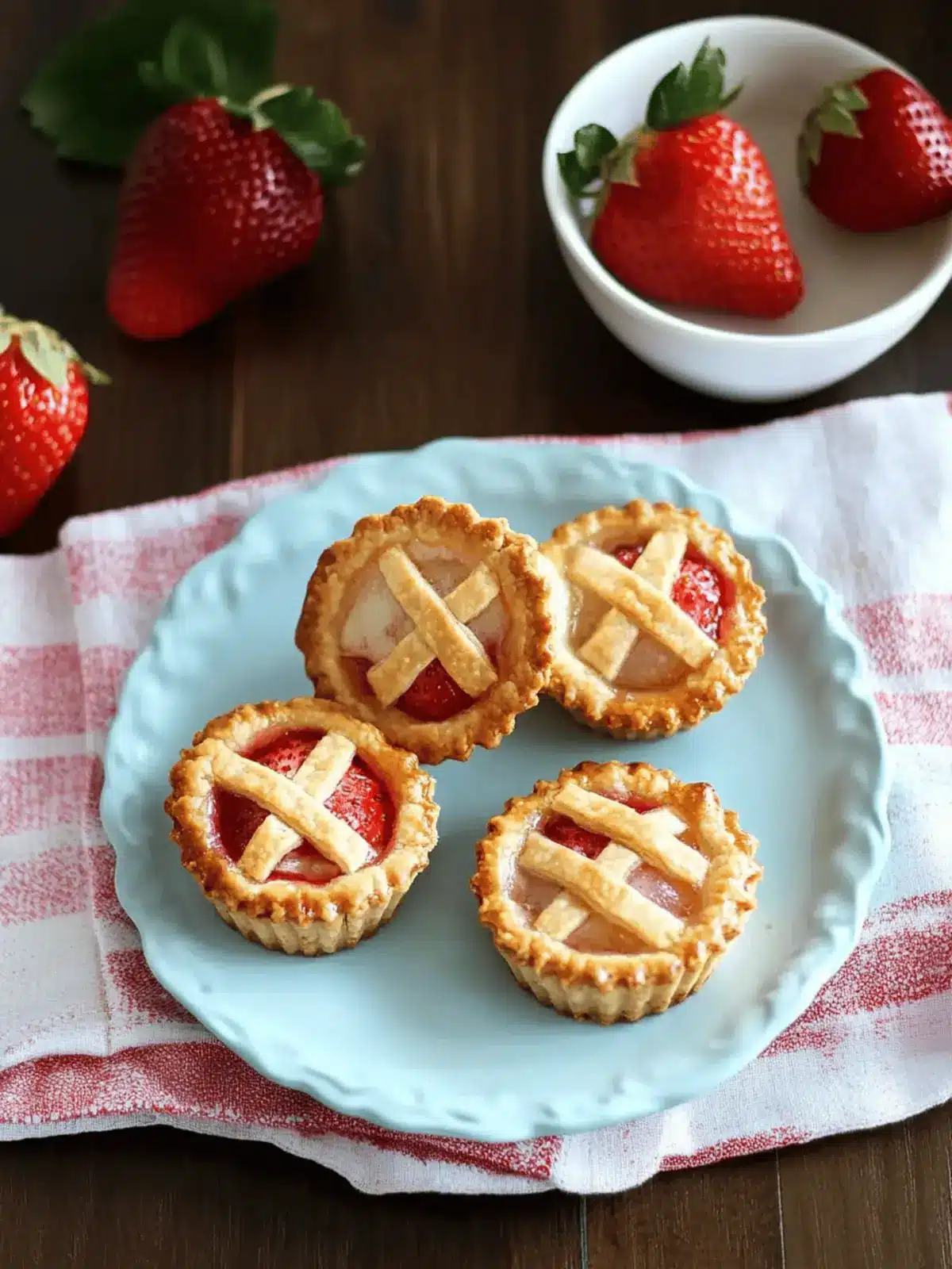 Delicious Mini Strawberry Rum Pies that Wow Every Time 3 Mini Strawberry Rum Pies