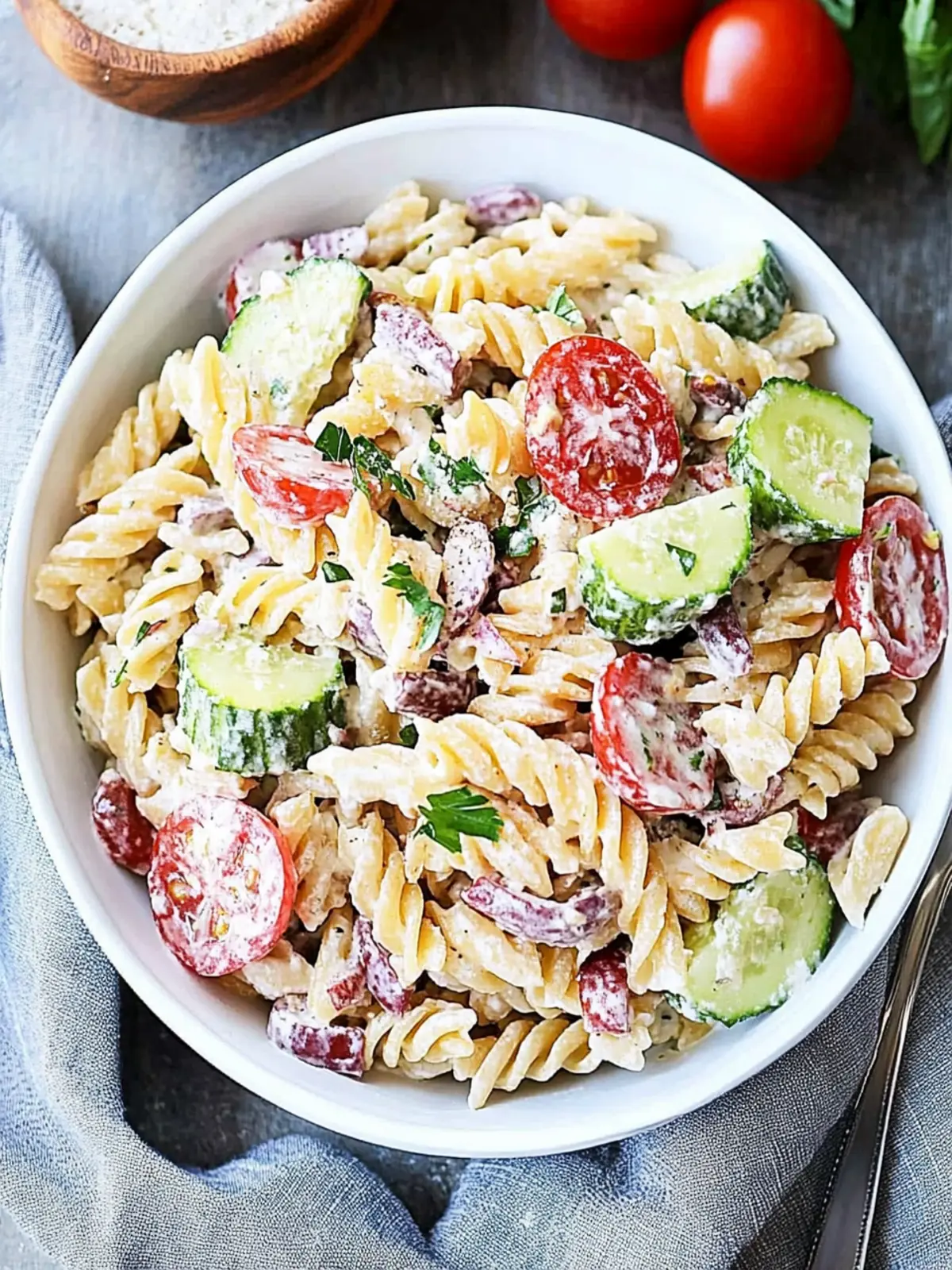 Creamy Greek Pasta Salad