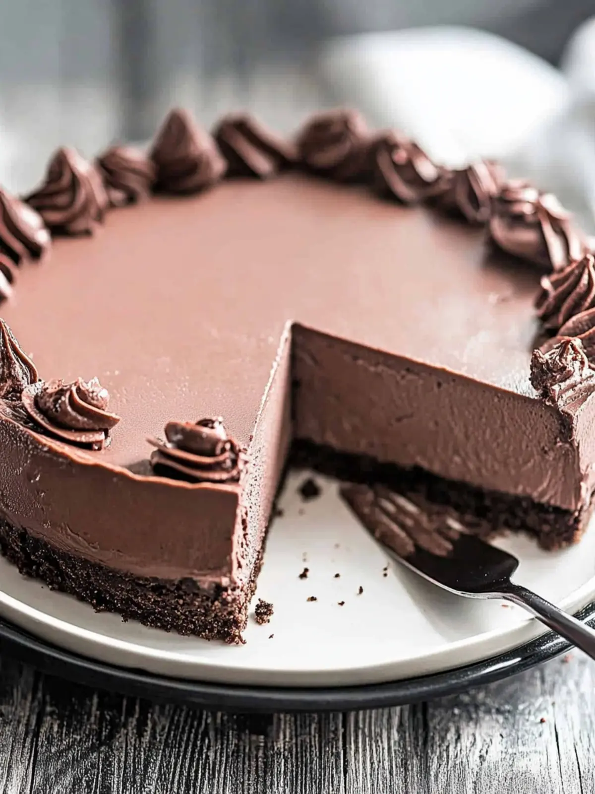 No Bake Chocolate Cheesecake