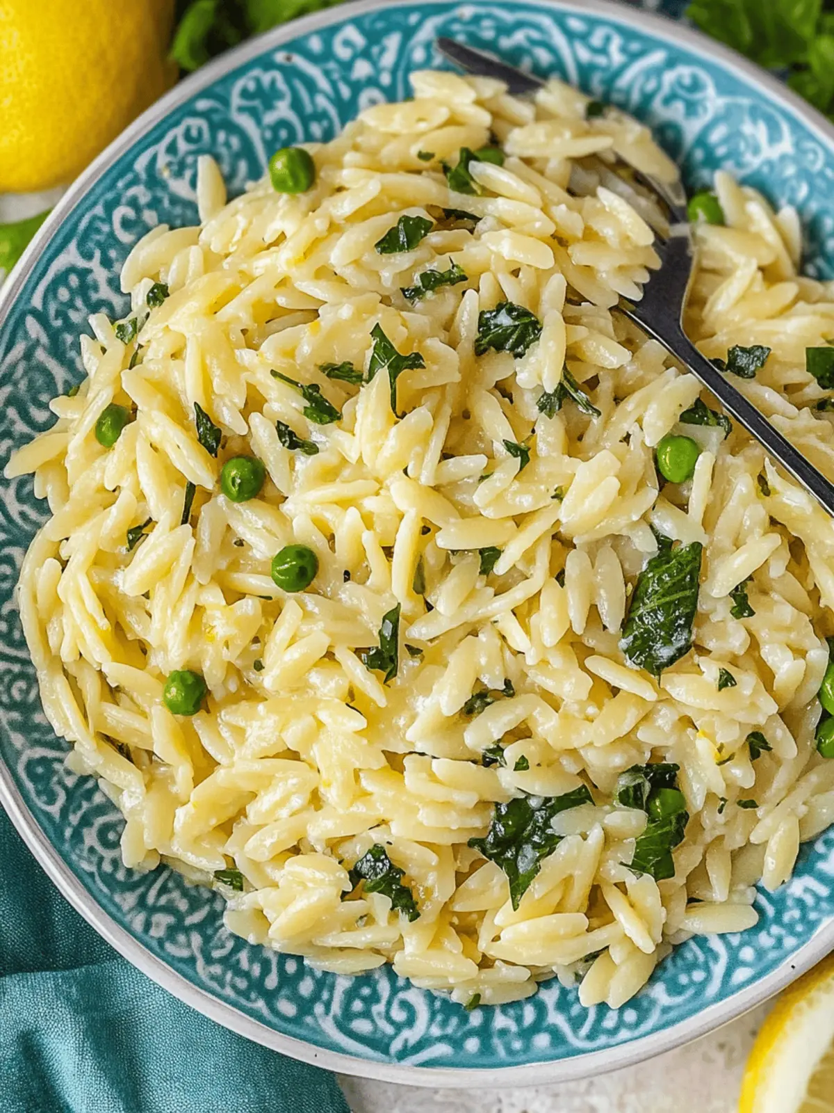 Creamy Lemon Orzo with Spinach: Quick and Zesty Delight 4 Lemon Orzo