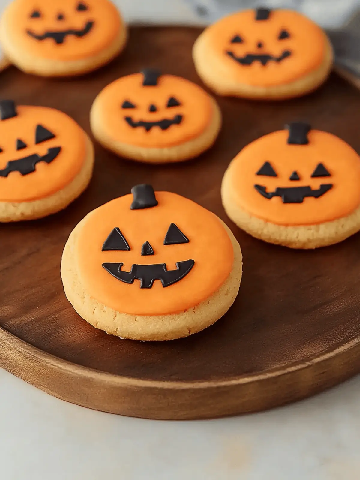 Orange Halloween Pumpkin Cookies