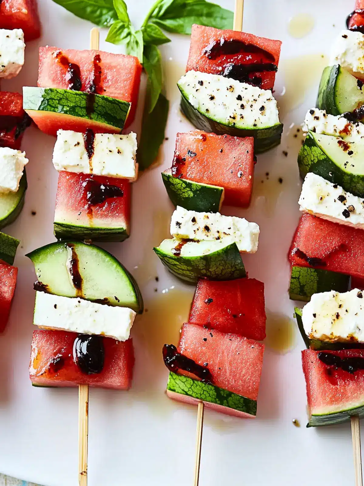 Watermelon Feta Skewers