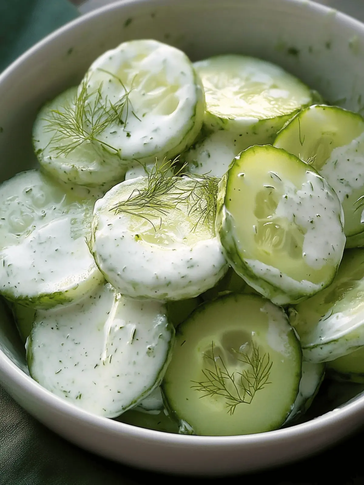 Creamy Cucumber Salad with Dill Your Perfect Summer Side 2 Cucumber Salad with Creamy Dressing