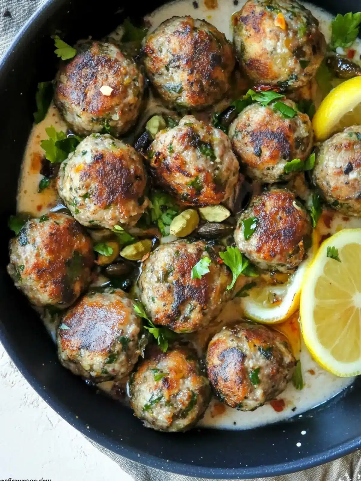 Moroccan Meatballs with Cardamom and Lemon