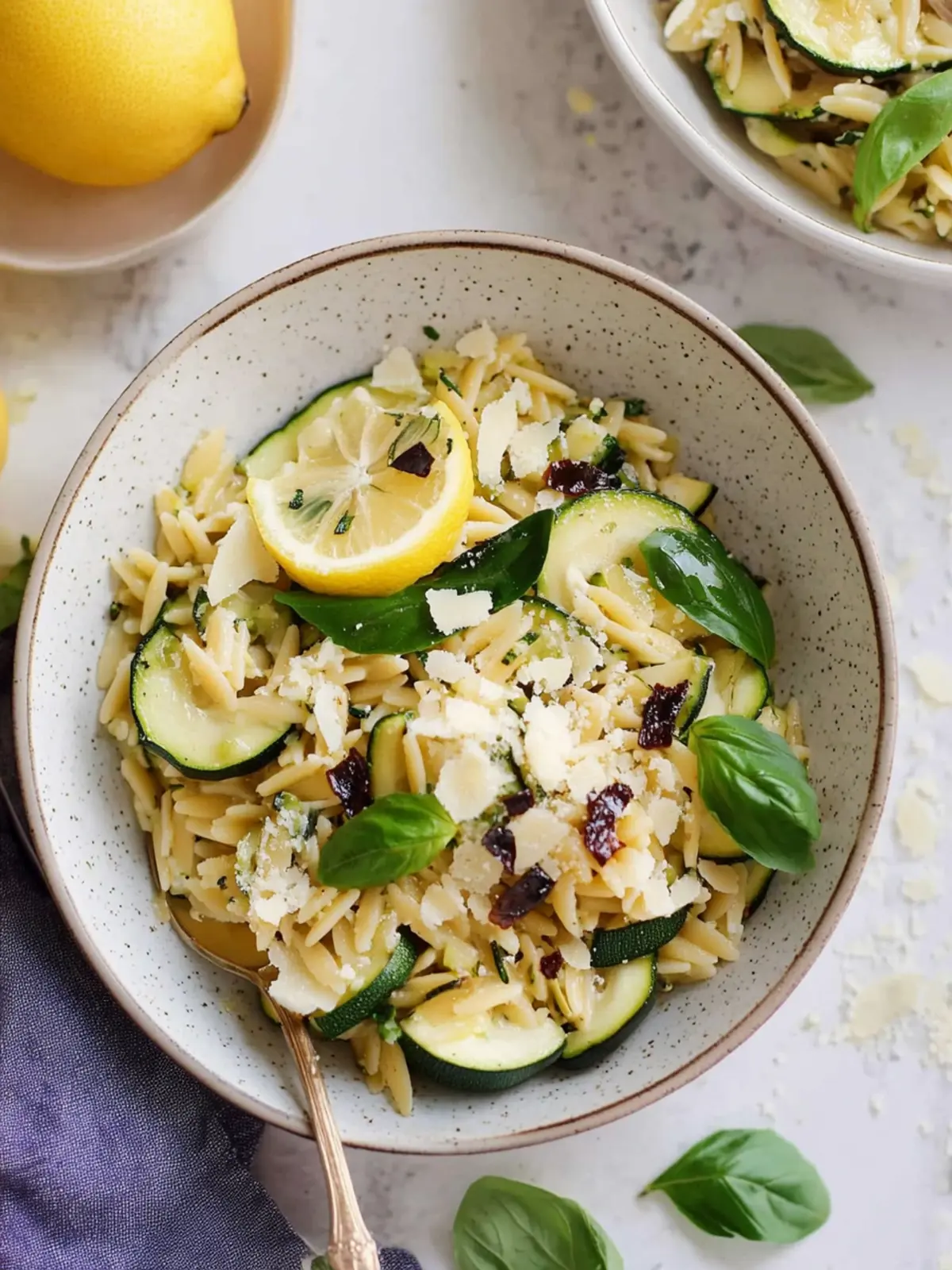 Zucchini Lemon Orzo