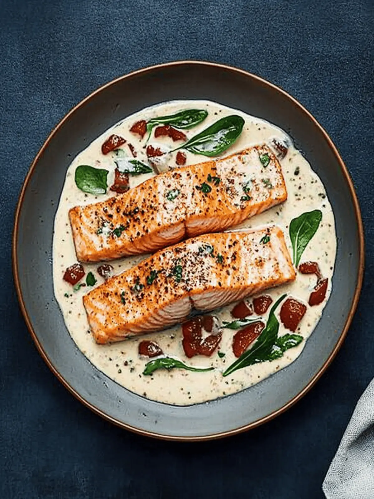 Norwegian Salmon with Creamy Tuscan Sauce for Easy Dinners 4 Norwegian salmon with creamy tuscan sauce