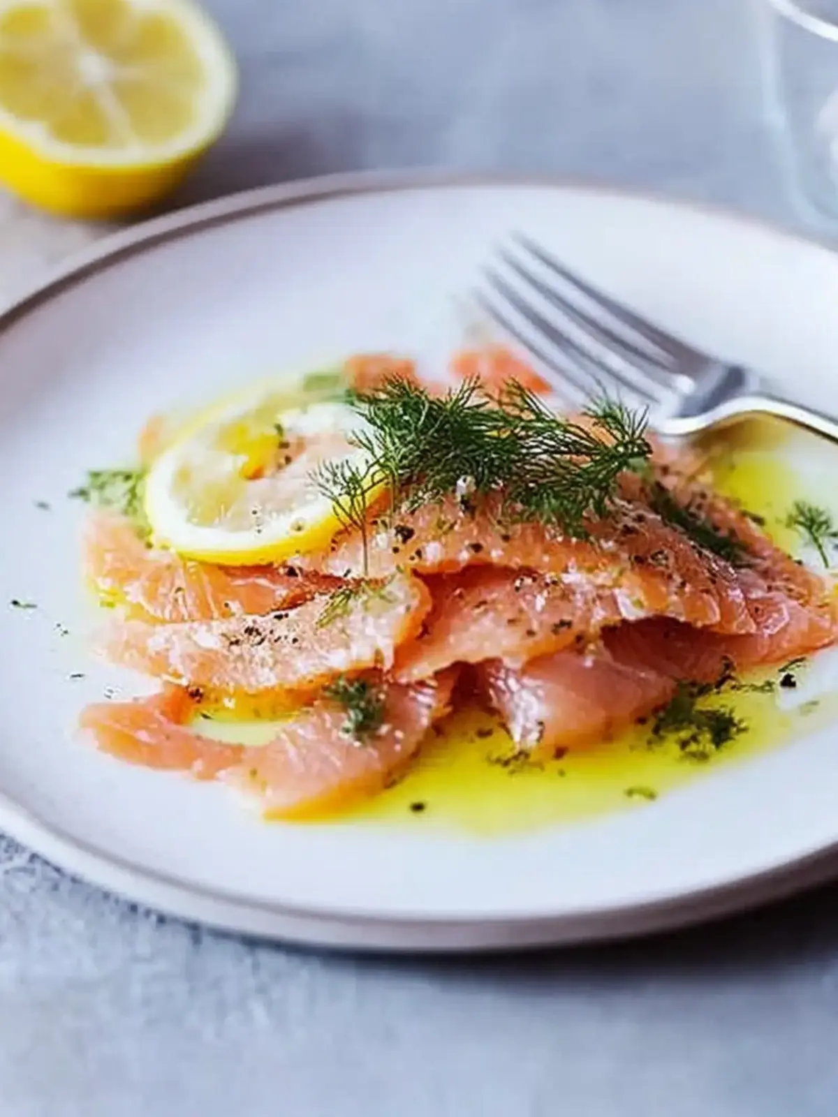 Quick lemon gravadlax