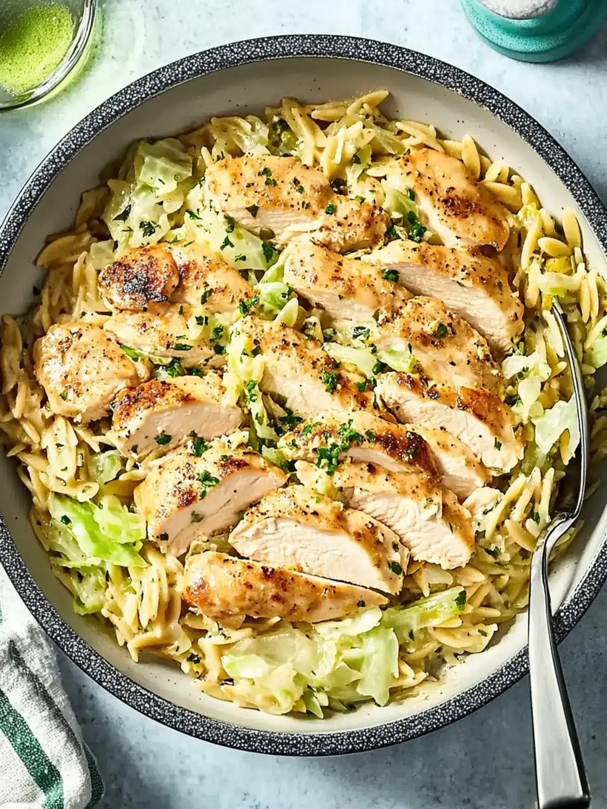 High-Protein Lemon Chicken Orzo with Cabbage Bliss 4 High-Protein Lemon Chicken Orzo with Cabbage
