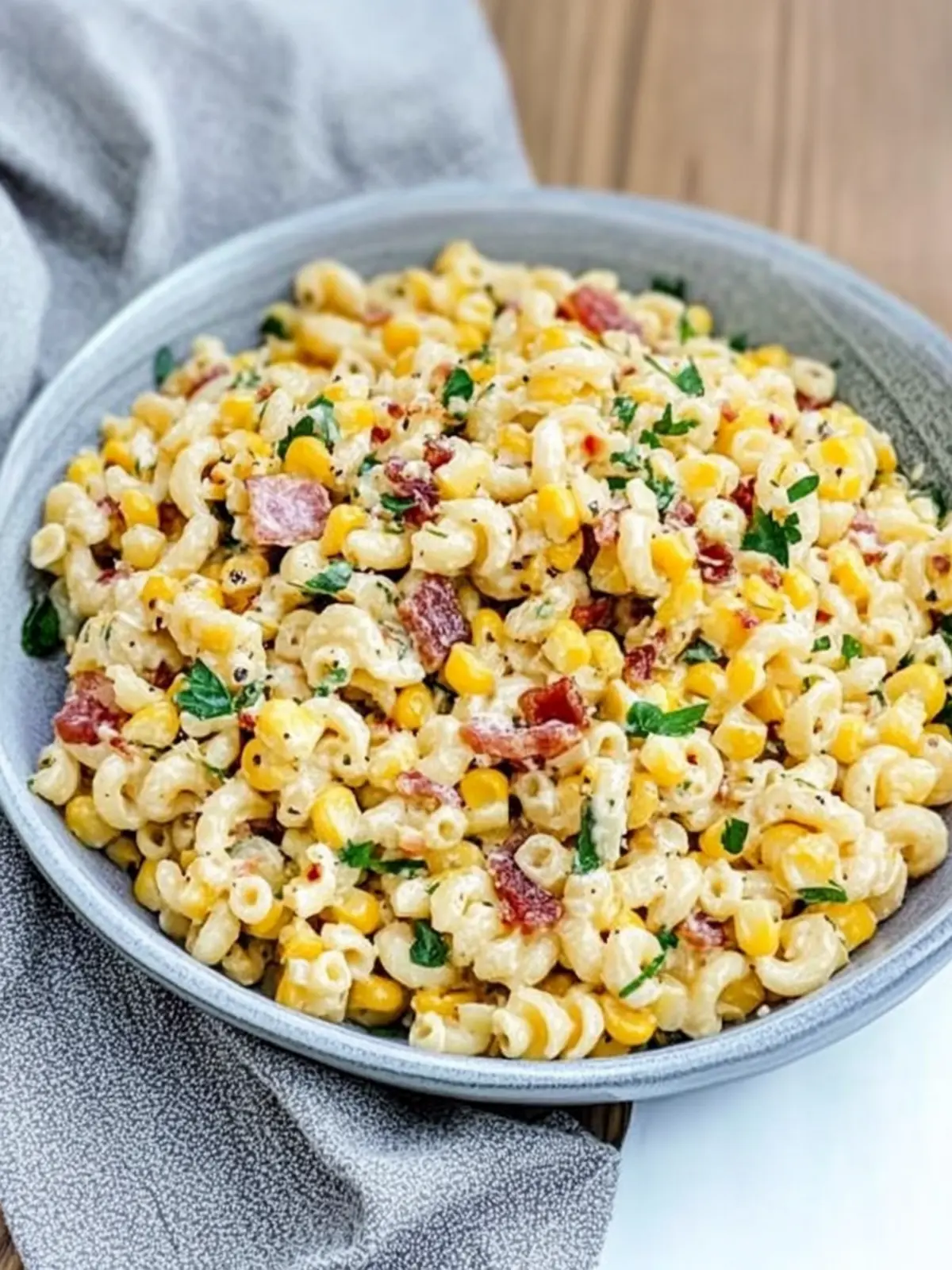 Crack Corn Pasta Salad with Bacon