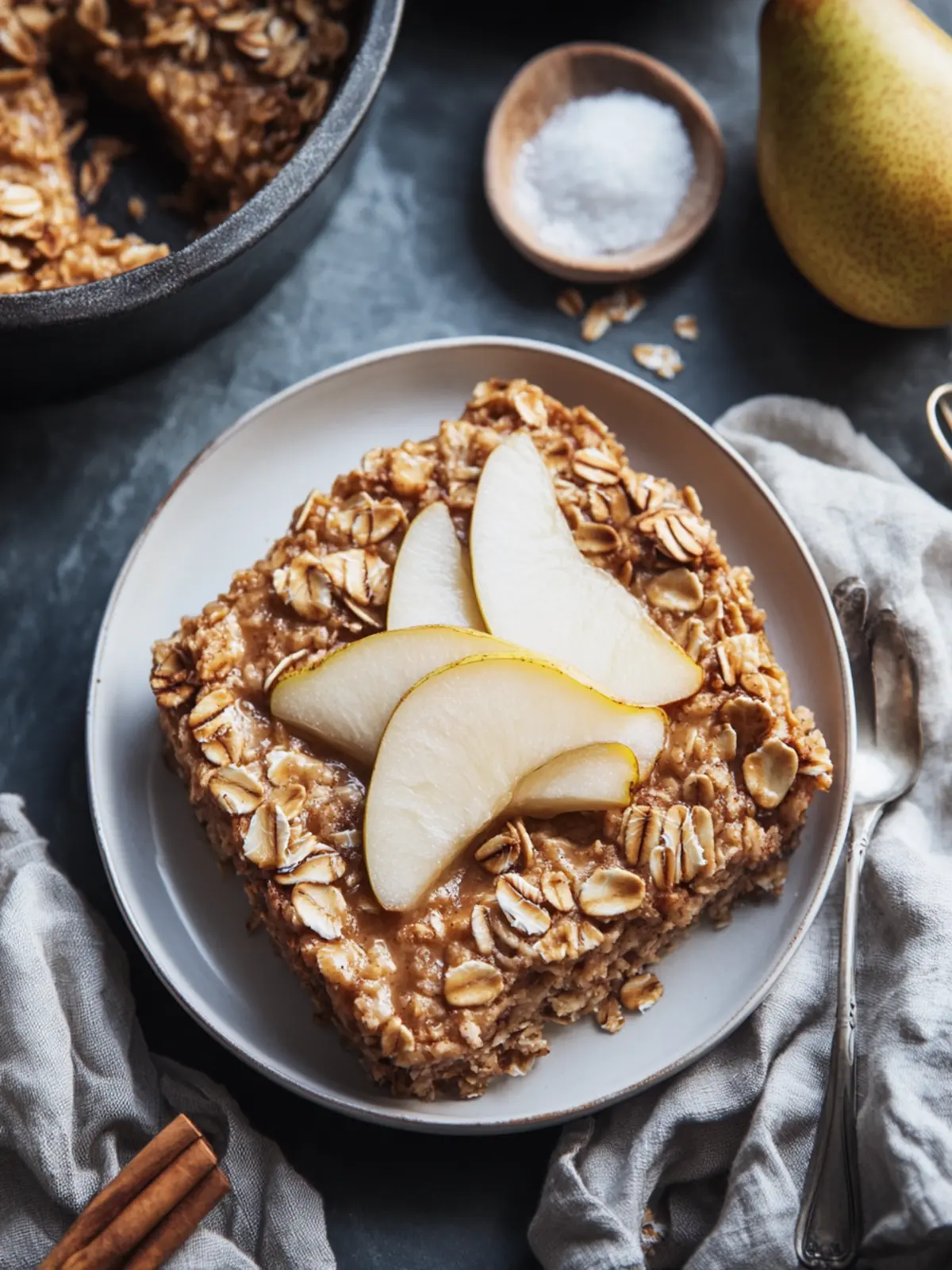 Spiced Pear Baked Oatmeal