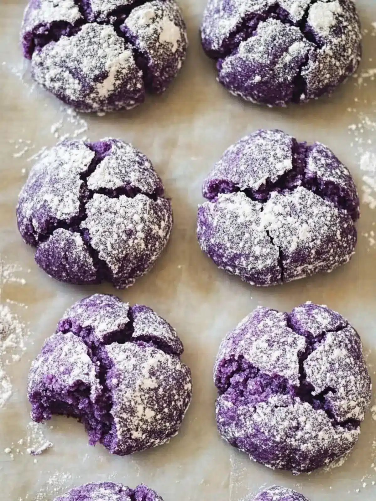 Ube Crinkle Cookies (Filipino Purple Yam Cookies)