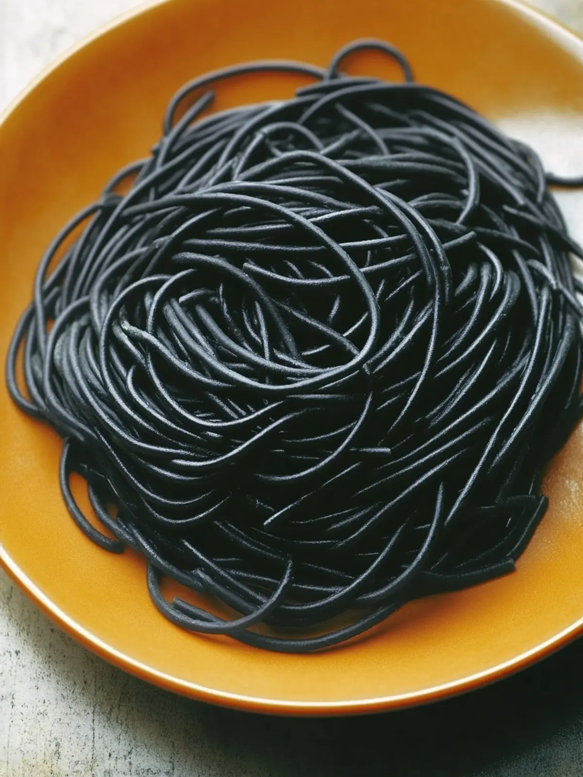 Witches  Hair: Enchanting Black Spaghetti with Garlic Butter