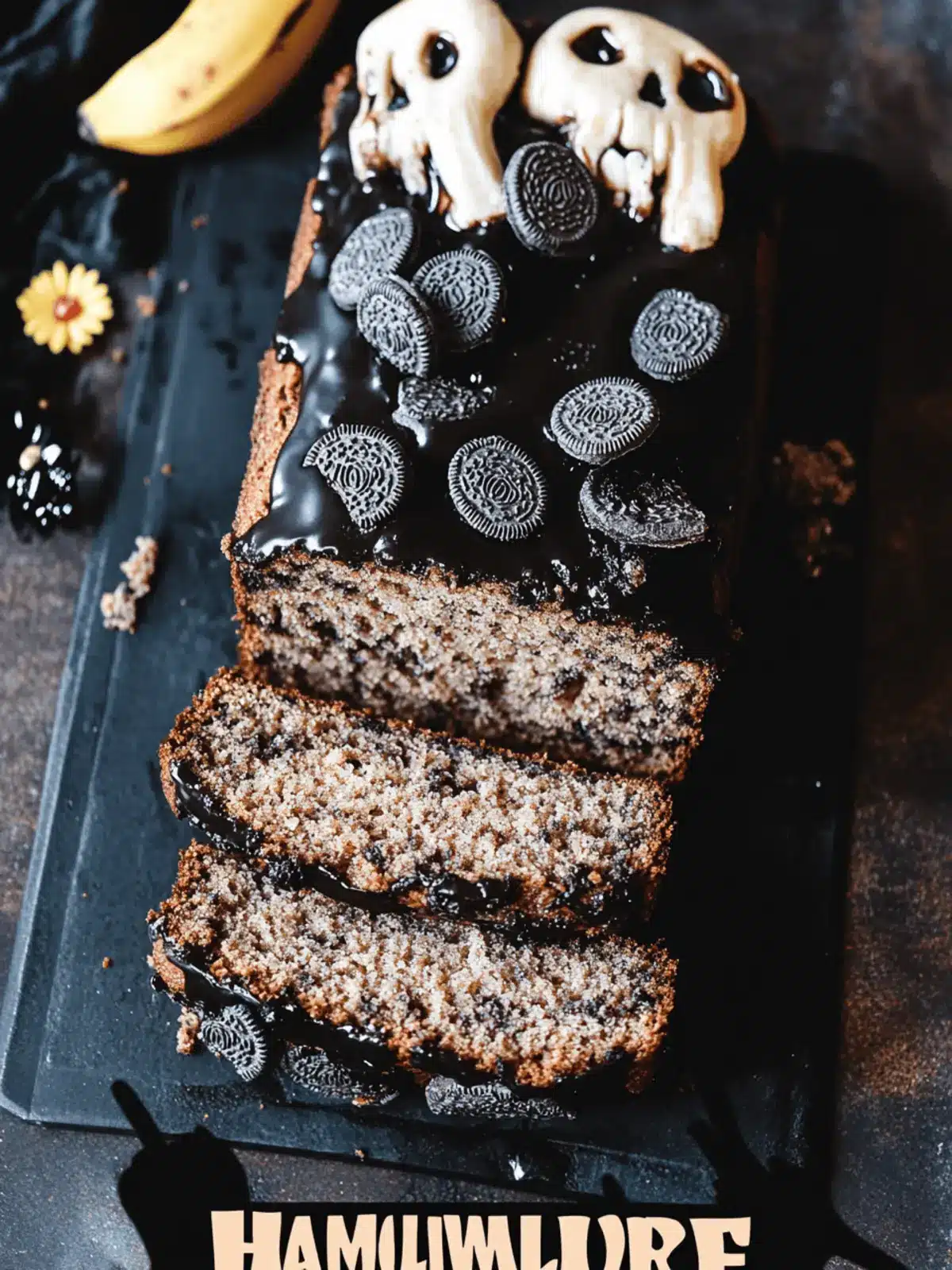 Halloween OREO Graveyard Banana Bread