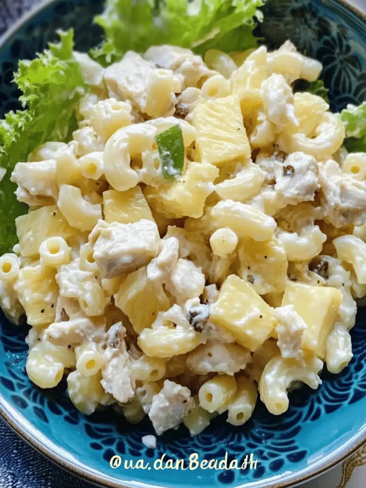 Sweet Macaroni Salad with Chicken and Pineapple Delight 3 Macaroni Salad with Chicken and Pineapple