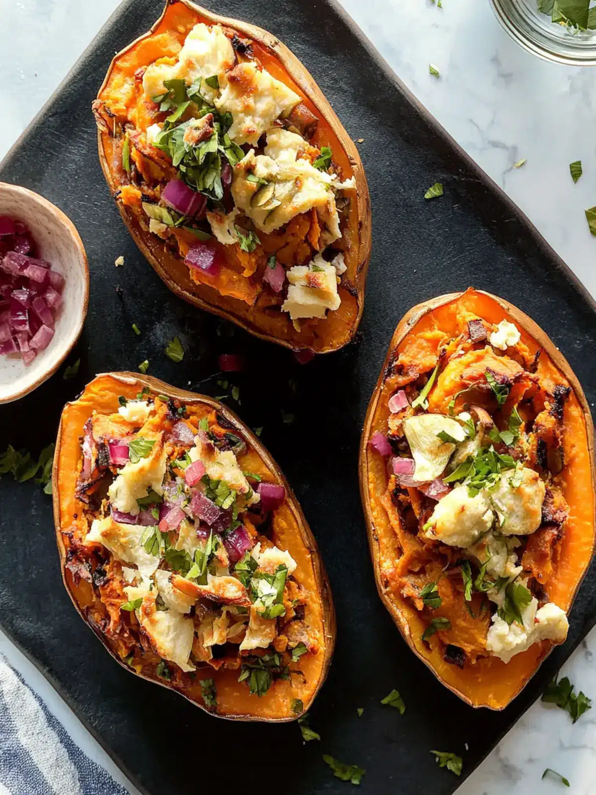 Leftover Stuffed Sweet Potatoes