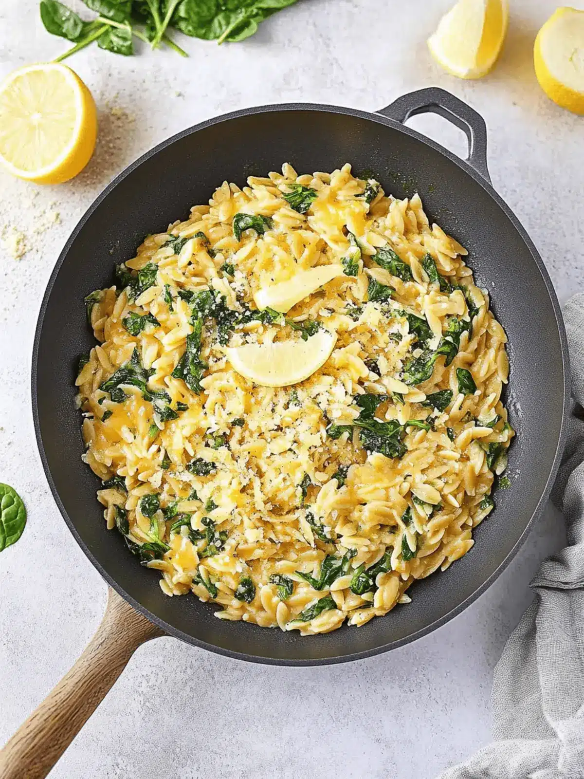 Bright and Creamy Cheesy Lemon Spinach Orzo in 30 Minutes 2 Cheesy Lemon Spinach Orzo