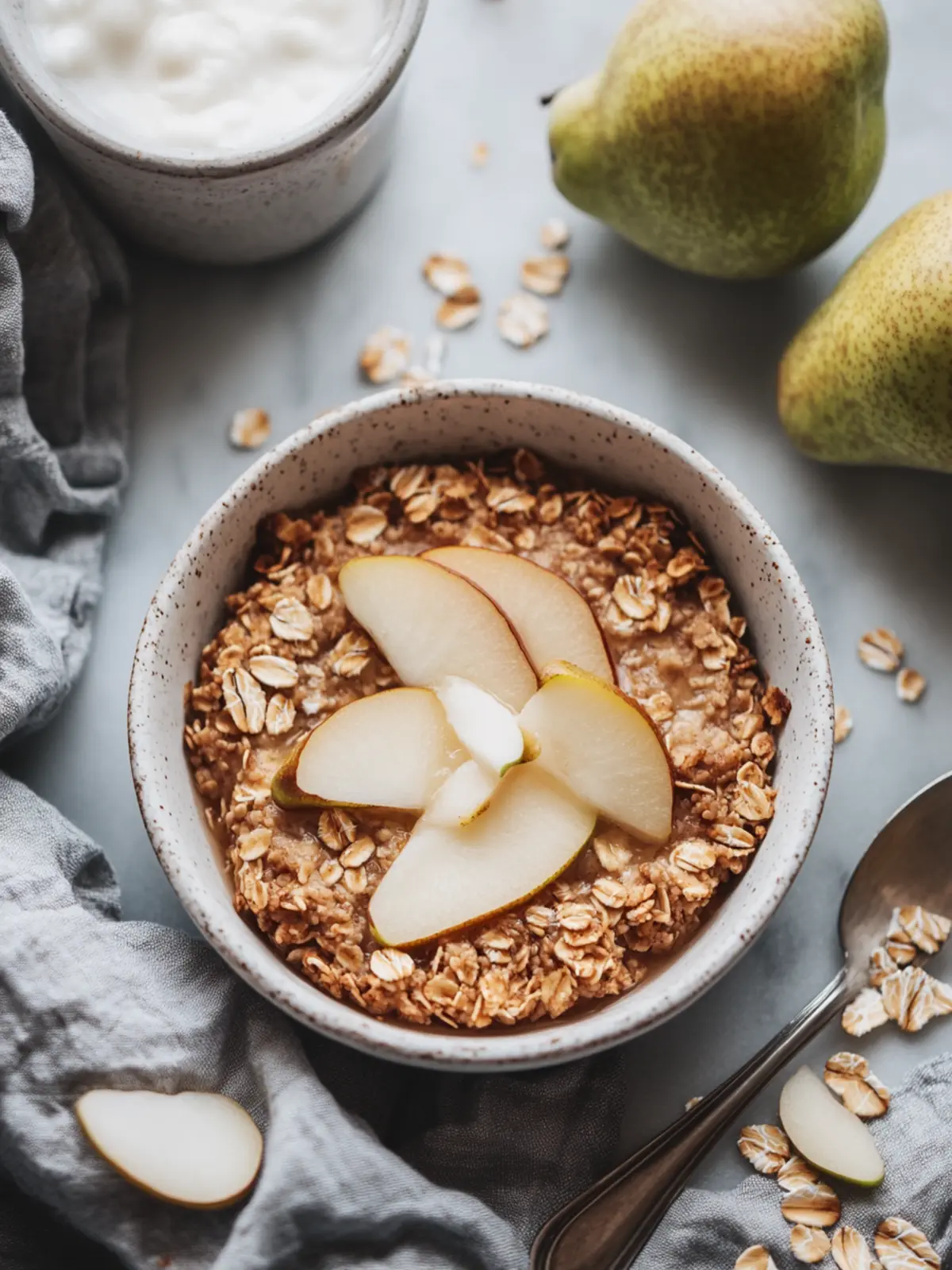 Spiced Pear Baked Oatmeal