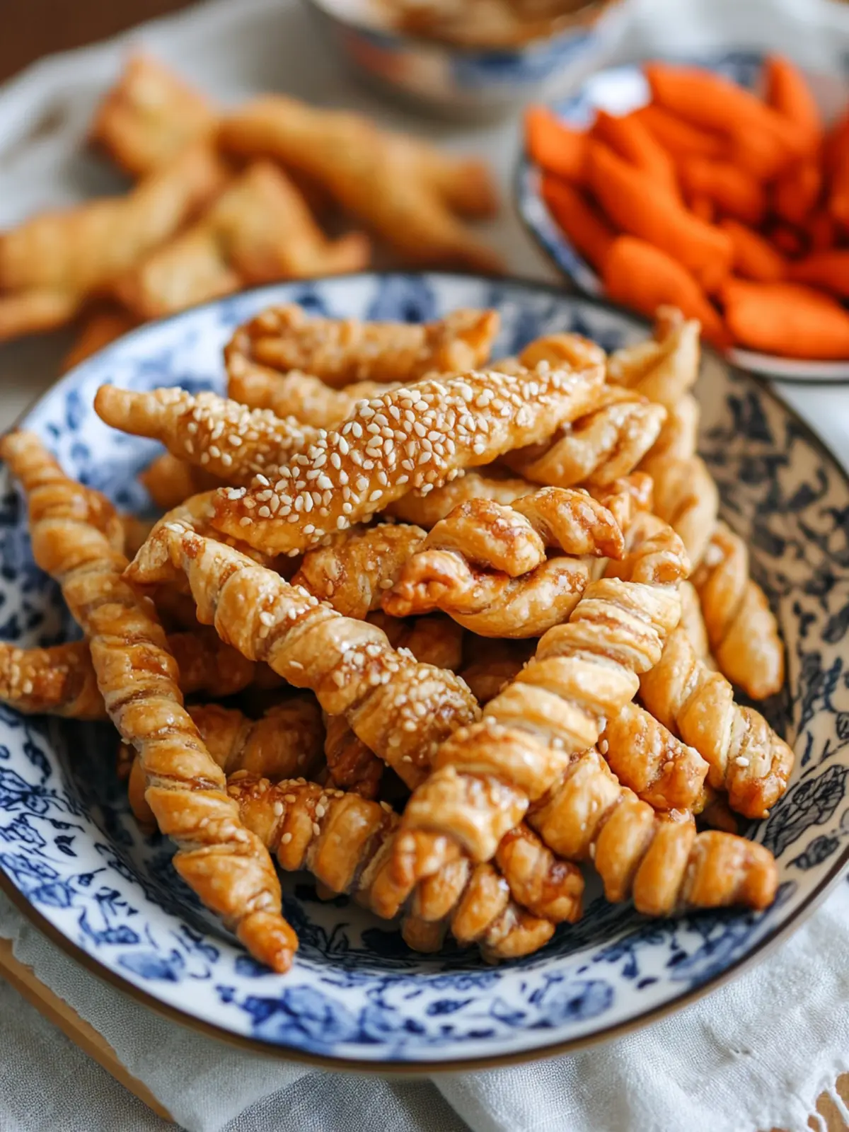 Chinese Sesame Twists (Zha Ma Ye   ç¸éº»å¶), a Chinese New Year Snack