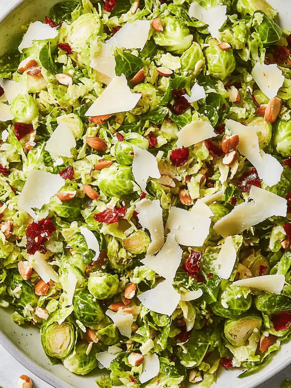 Zesty Brussels Sprout Salad with Pomegranate and Almonds 2 Brussels Sprout Salad