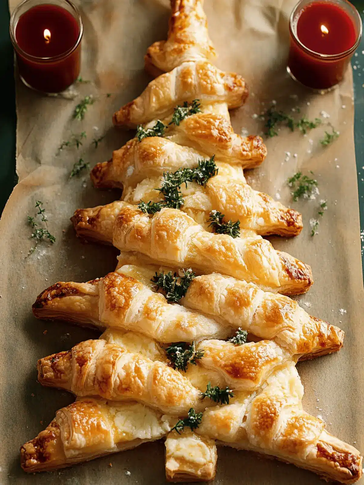Cheese Puff Pastry Christmas Tree