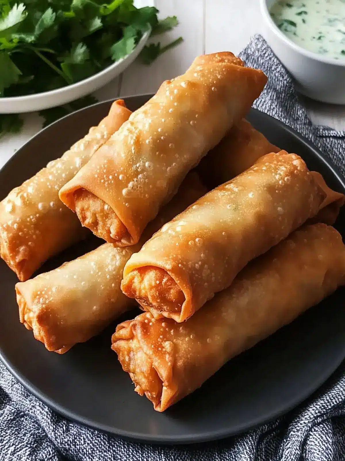 Buffalo Chicken Egg Rolls