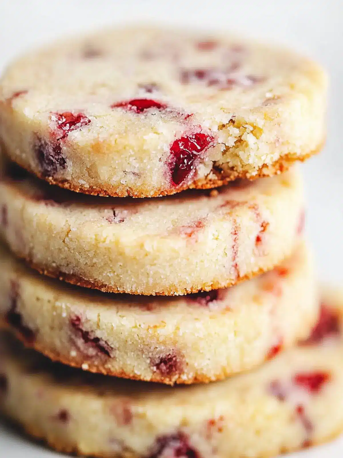 Cranberry Orange Shortbread Cookies