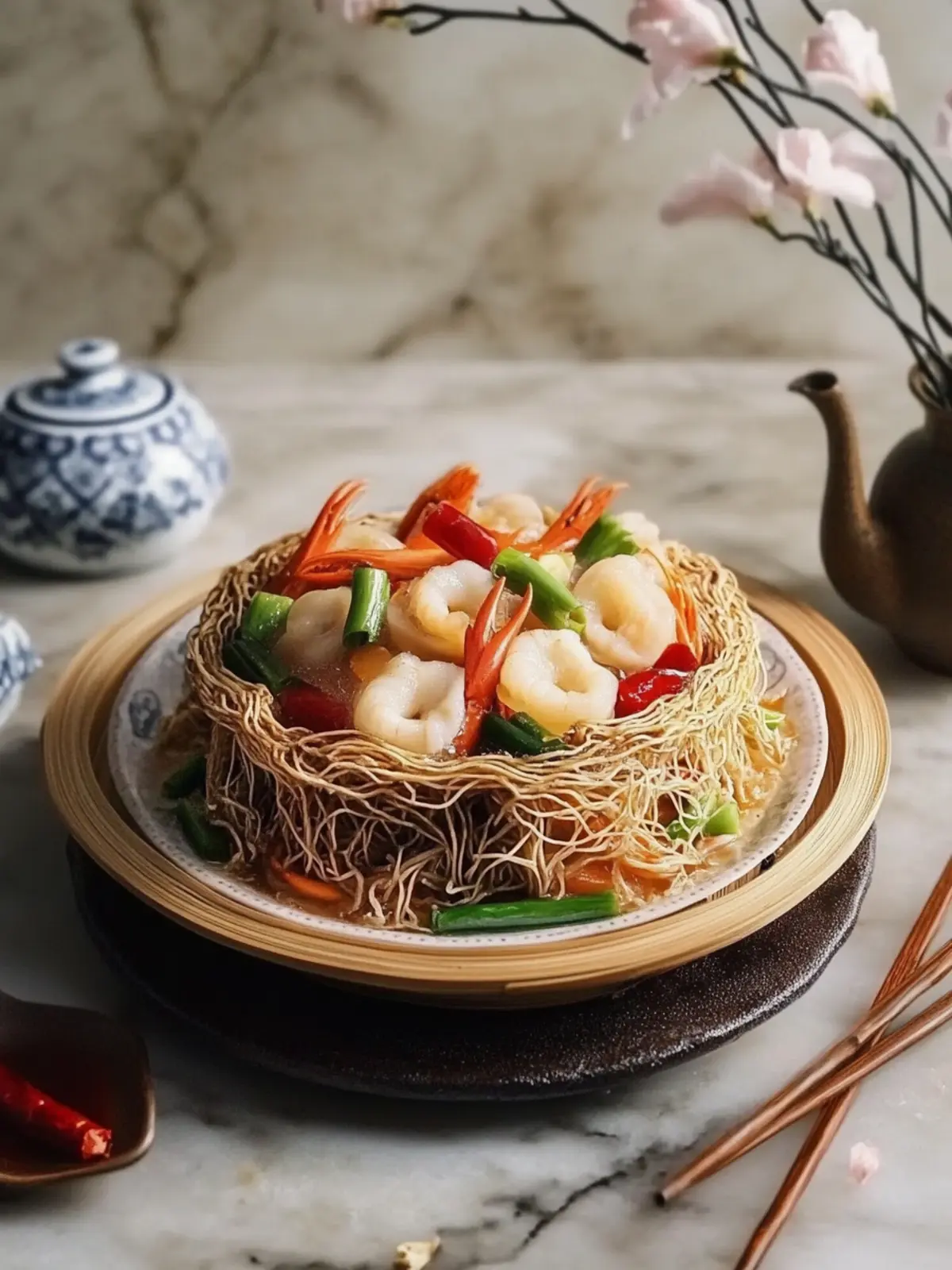 Create a Perfect Chinese Seafood Bird Nest for Festive Feasts 4 Chinese Seafood Bird Nest