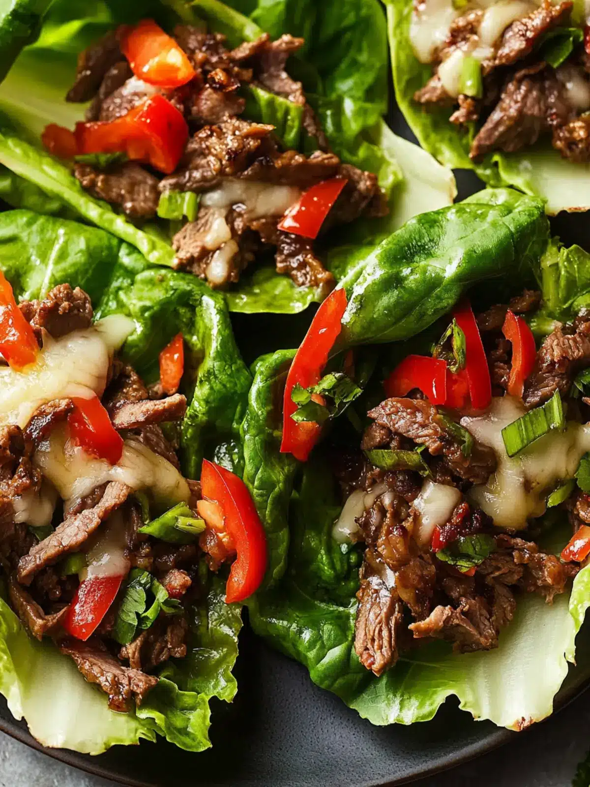 Philly Cheesesteak Lettuce Wraps