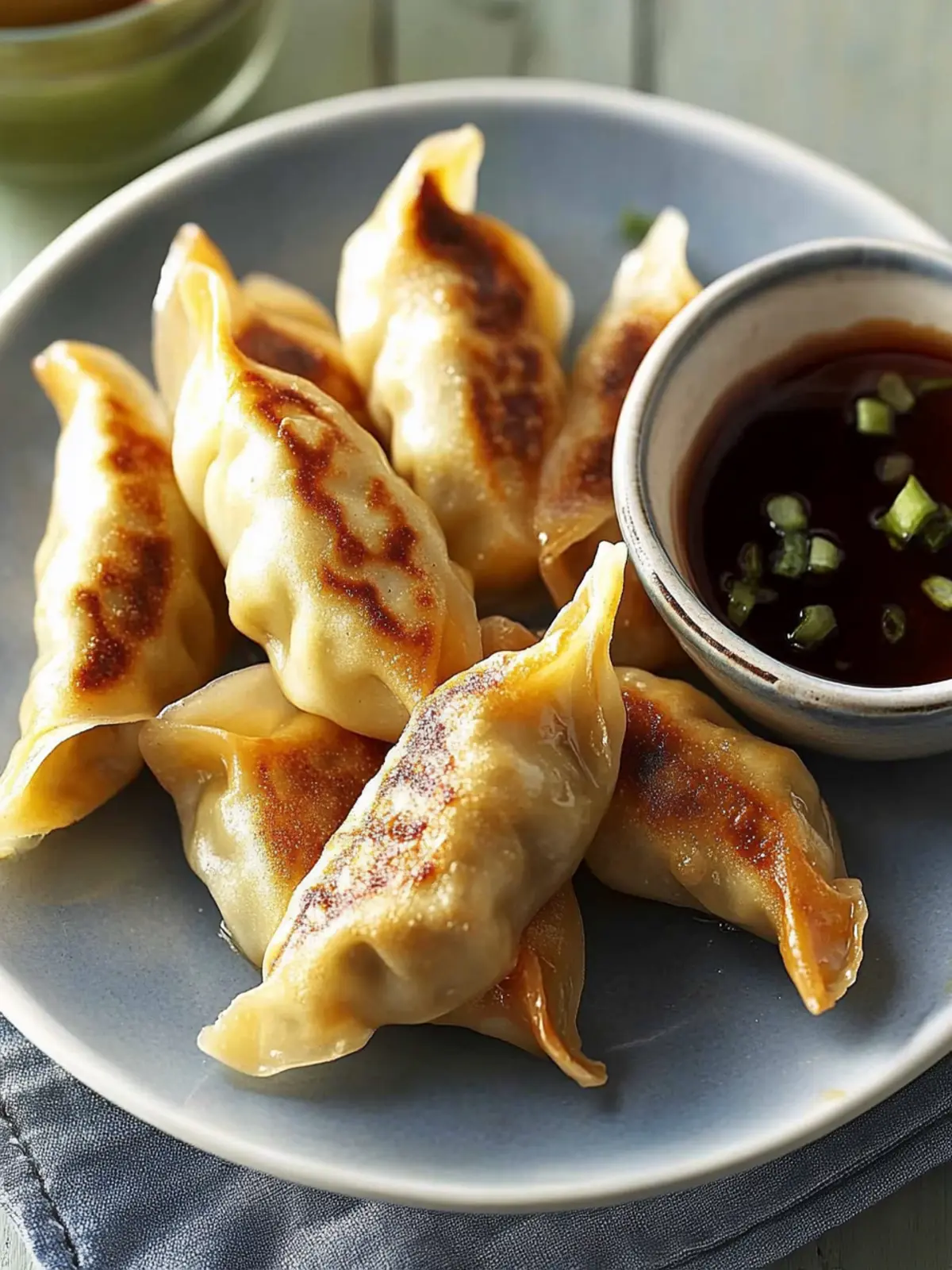 Baked Pot Stickers with Dipping Sauce